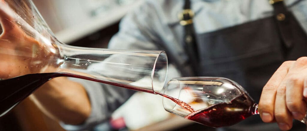 Decanting of wine image